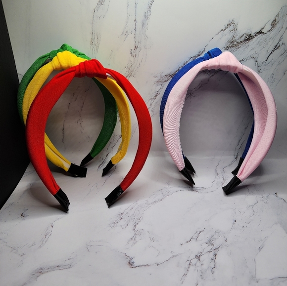 5 Piece Bundle Turban Style Colorful Knotted Headbands. Fits All Hair Types. NWT - Picture 3 of 8
